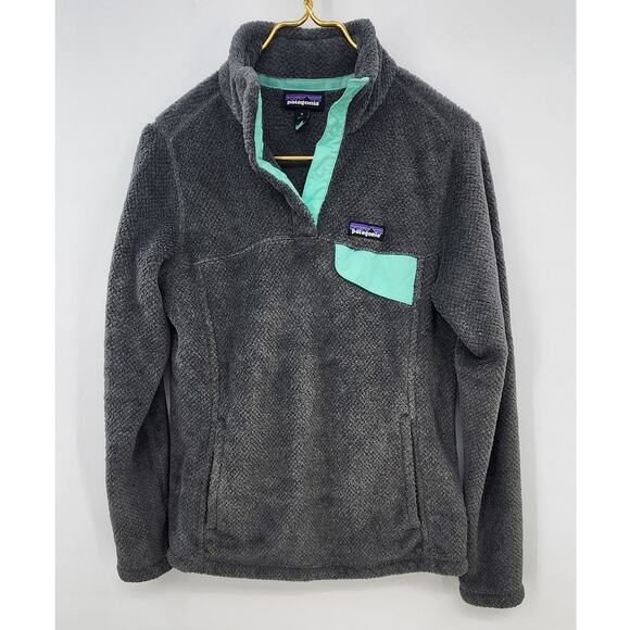 Patagonia T-Snap Pullover Size Medium Dark Grey Green - Picture 1 of 8